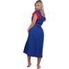 Maxi Sandrine Women's Dress Classic Blue Embroidery, Blue - Dresses - 3 - thumbnail