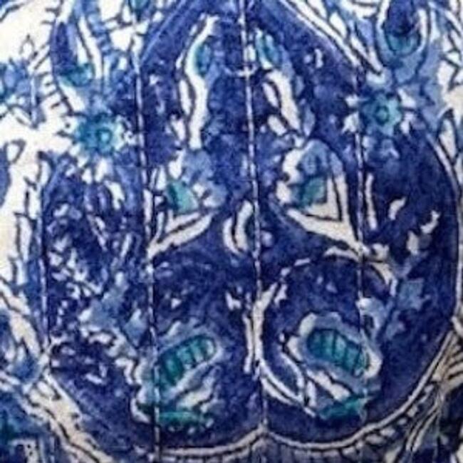 La Plage Ruffle Pouch Blue Paisley - Bags - 3