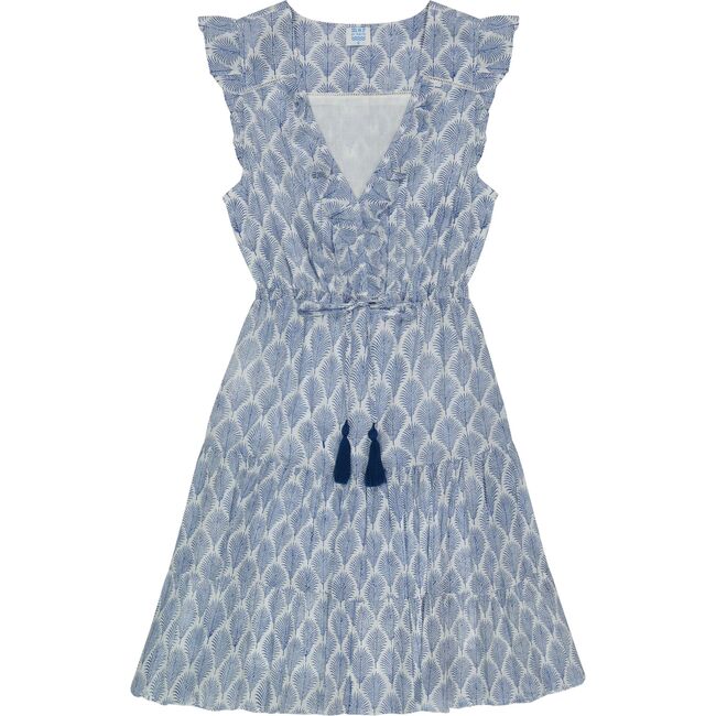 Giselle Women's Mini Dress Navy Feather, Blue