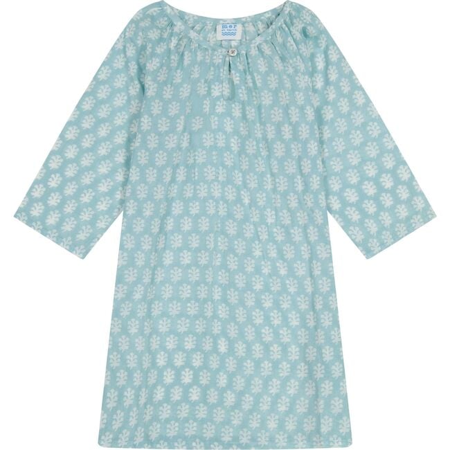Girl's "Le Reve" St Barth Caftan Seafoam Booty, Blue - Cover-Ups - 1