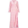 Genevieve Women's Ruffle Wrap Dress Shell Beach Pink - Dresses - 1 - thumbnail