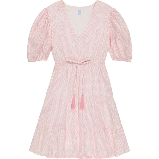 Florence Women's Mini Dress Rose Stripe, Pink - Dresses - 1