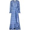 Genevieve Women's Ruffle Wrap Dress Blue Paisley, Blue - Dresses - 1 - thumbnail