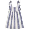 Daphne Girl's Flutter Sleeve Dress Navy Stripe - Dresses - 1 - thumbnail
