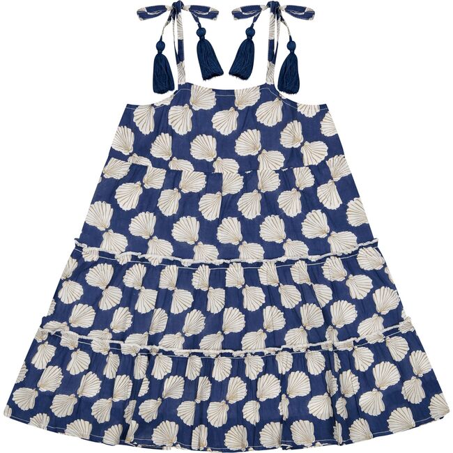 Bella Girl's Sundress Shell Beach Navy