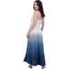 Fati Women's Strapless Maxi Dress Blue Ombre, Blue - Dresses - 3 - thumbnail