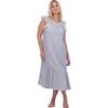Eva Women's Ruffle Sundress Marine Stripe, Blue - Dresses - 3 - thumbnail