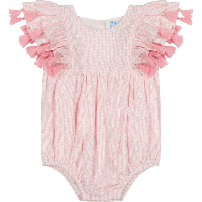 Anna Baby Romper Rose Stripe, Rose