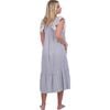 Eva Women's Ruffle Sundress Marine Stripe, Blue - Dresses - 4 - thumbnail