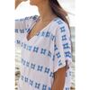 Capucine Women's Mini Caftan Blue Embroidery, Blue - Cover-Ups - 3 - thumbnail