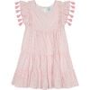 Sophie Girl's Tassel Dress Rose Stripe, Rose - Dresses - 1 - thumbnail