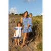 Serena Girl's Tassel Dress White Lapis Blue Embroidery, Blue - Dresses - 2 - thumbnail