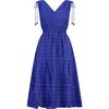 Noemie Women's Shoulder Tie Dress Cobalt Ikat - Dresses - 1 - thumbnail