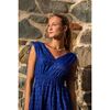 Noemie Women's Shoulder Tie Dress Cobalt Ikat - Dresses - 3 - thumbnail