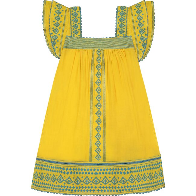 Women's Mini Sandrine Dress, Soleil - Dresses - 1