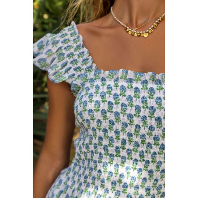 Paloma Women's Maxi Dress Aqua Floral Block Print - Dresses - 3