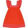 Women's Mini Sandrine Embroidered Dress, Poppy - Dresses - 1 - thumbnail