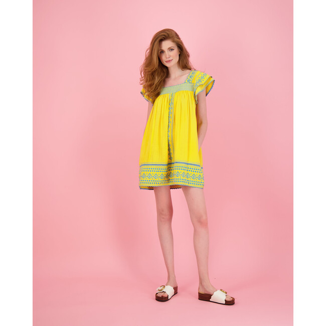 Women's Mini Sandrine Dress, Soleil - Dresses - 2