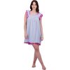 Mini Sandrine Women's Dress Sea Stripe Embroidery, Blue - Shorts - 4 - thumbnail