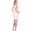 Women's Mini Sandrine Embroidered Dress, Red, White & Navy - Dresses - 3 - thumbnail