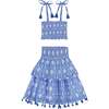 Noelle Smocked Top & Maxi Skirt Set, Blue - Two Pieces - 1 - thumbnail