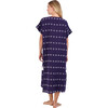 Women's Capucine Maxi Caftan Embroidered Dress, Navy - Cover-Ups - 3
