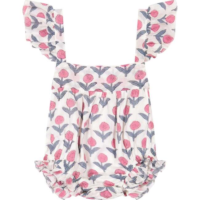 Baby Chloe Flower Romper, Pink