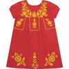Women's Camille Embroidery Tunic Dress, Scarlett - Dresses - 1 - thumbnail