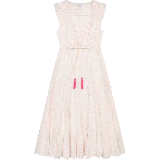 Women's Giselle Maxi Swiss Dot Dress, Neon