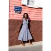 Women's Giselle V-Neck Maxi Dress, Navy Ikat - Dresses - 2 - thumbnail