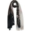 Cashmere St Barth Landing Print Dip Dye Saline Pareo Scarf, Black - Scarves - 1 - thumbnail