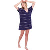 Women's Capucine Embroidered Mini Caftan Dress, Navy - Cover-Ups - 2