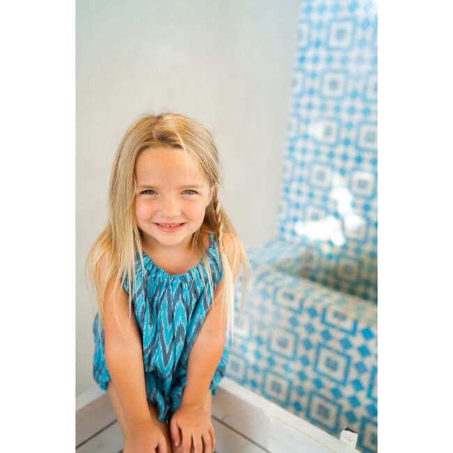 Colette A-line Top & Short Set, Turquoise Ikat - Mixed Apparel Set - 4