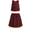 Sequin Feather-Trim Set, Red - Mixed Apparel Set - 1 - thumbnail