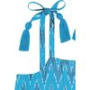 Bella Ikat Shoulder Tie Sundress, Turquoise - Dresses - 2 - thumbnail