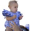 Baby Anna Ikat Tassel Flutter Sleeve Romper, Blue - Rompers - 2 - thumbnail