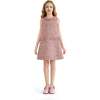 Tweed Sequin Shift Dress, Pink - Dresses - 2 - thumbnail