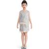 Sequin Feather-Trim Set, Silver - Mixed Apparel Set - 2 - thumbnail