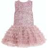 Sequin & Tulle Party Dress, Pink - Dresses - 1 - thumbnail