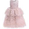 Sparkle Tiered Tulle Dress, Pink - Dresses - 1 - thumbnail