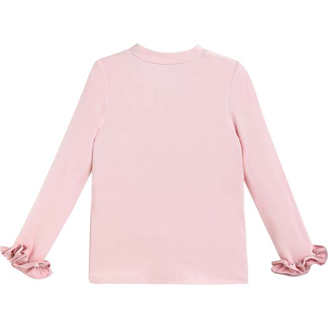 Top with Satin Ruffle Cuffs, Pink