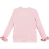 Top with Satin Ruffle Cuffs, Pink - Sweaters - 2