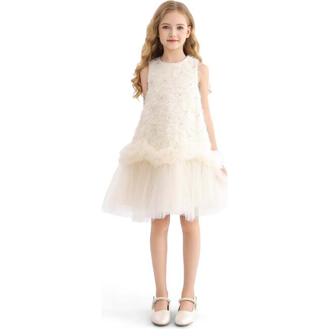 Sparkle Tulle Dress, Cream
