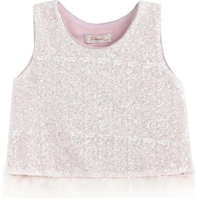 Sequin Feather-Trim Set, Pink - Mixed Apparel Set - 3