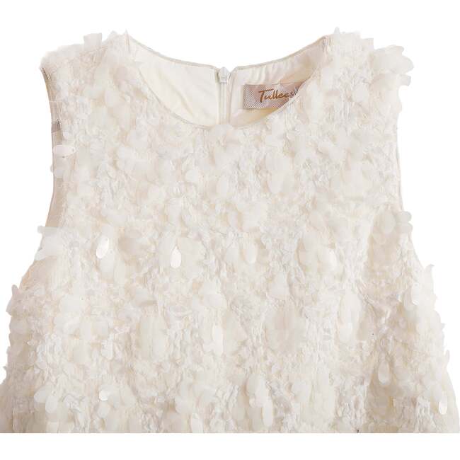 Whispered Petal Mini Dress, Cream - Dresses - 3