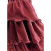 Sequin & Tiered Organza Dress, Red - Dresses - 3