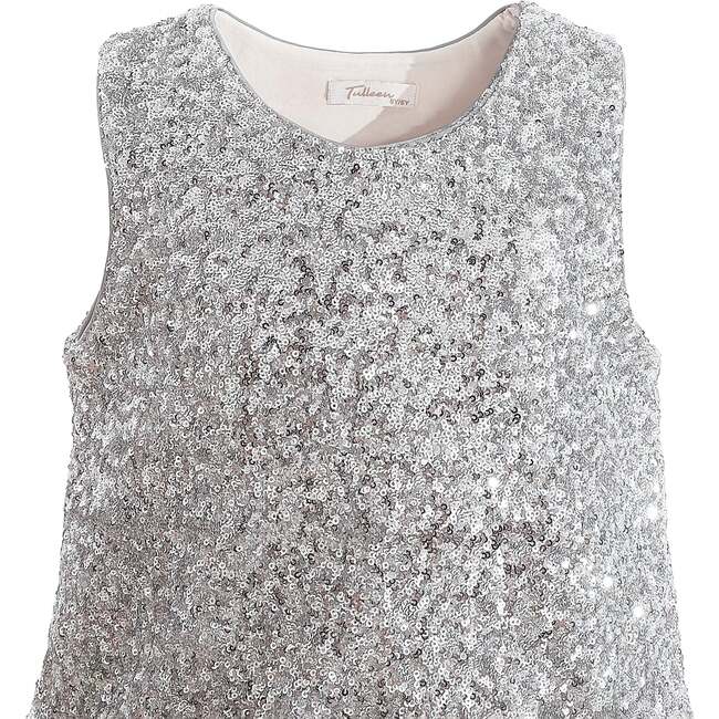 Sequin Feather-Trim Set, Silver - Mixed Apparel Set - 4