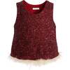 Sequin Feather-Trim Set, Red - Mixed Apparel Set - 3