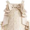 Ruffle Cascade Bow Dress, Cream - Dresses - 3 - thumbnail