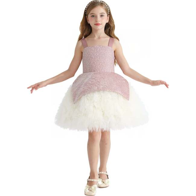 Glitter & Tulle Celebration Dress, Pink